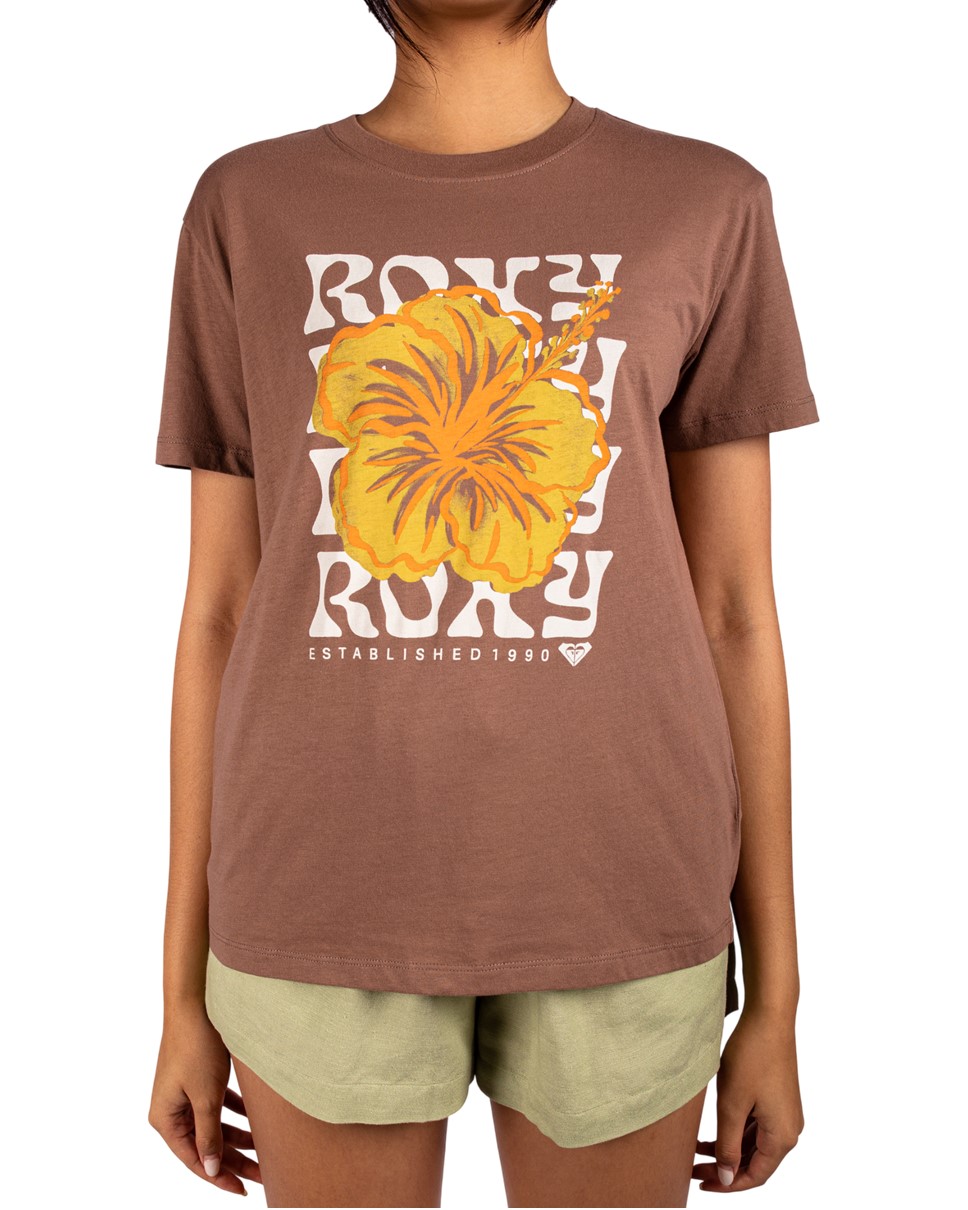 Womens Hello Dear Top-Brown