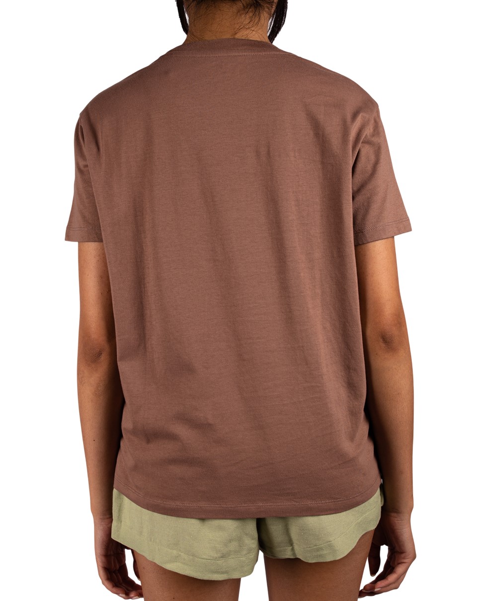 Womens Hello Dear Top-Brown