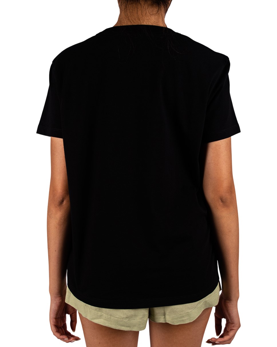 Womens Hello Dear Top-Black