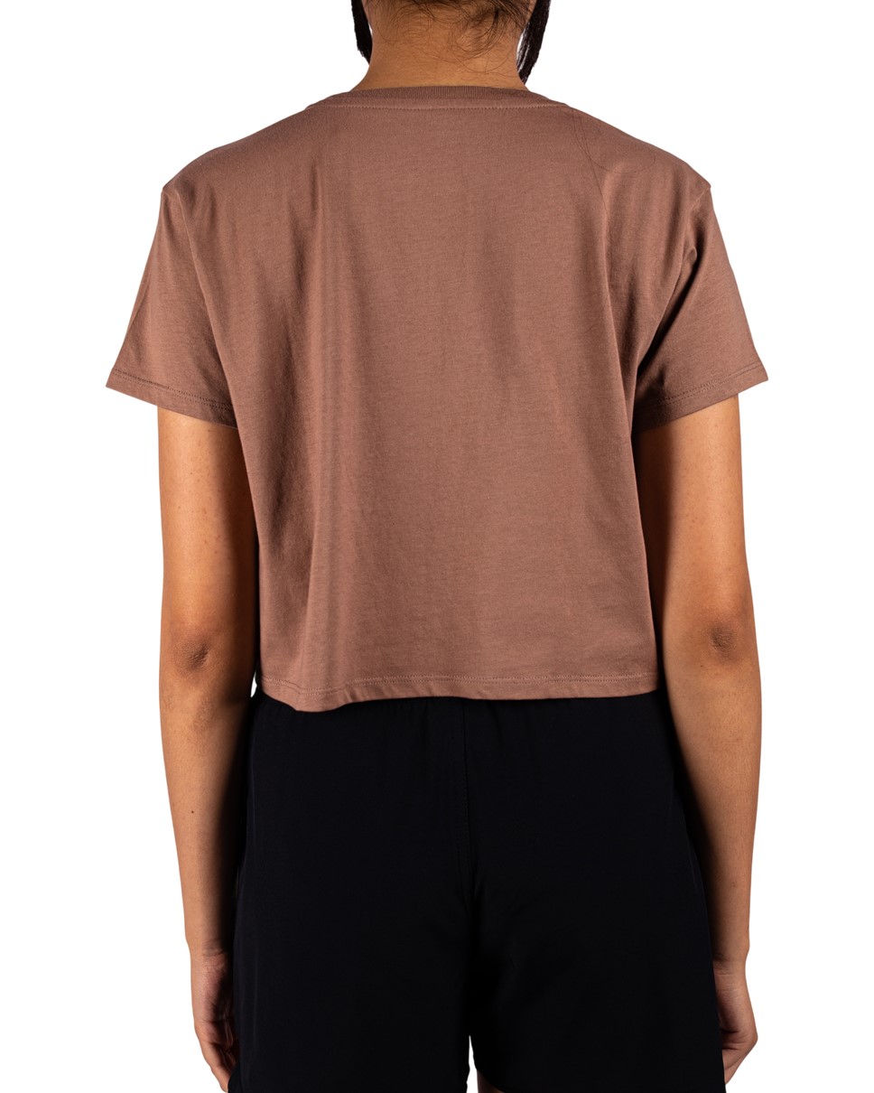 Womens Big Heart Top-Brown