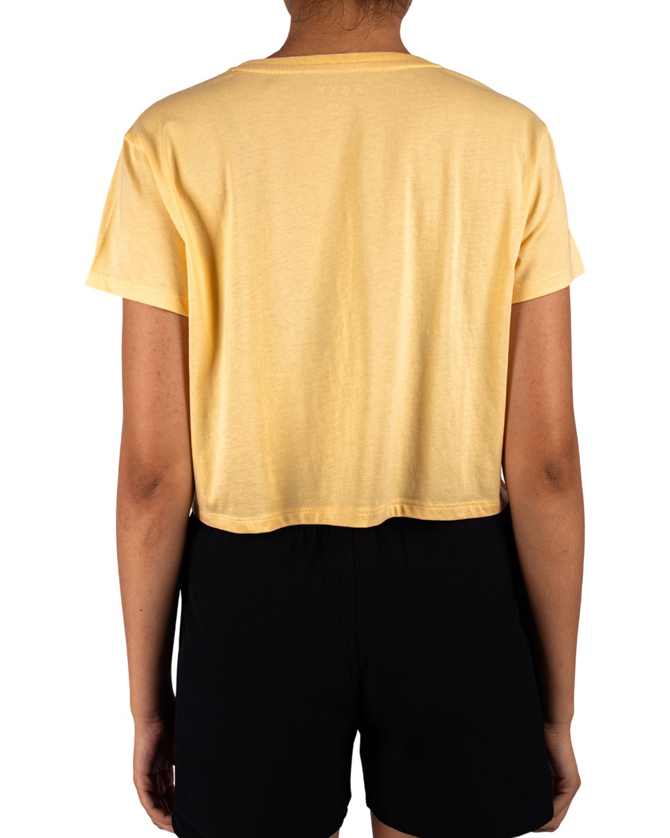Womens Big Heart Top-Yellow