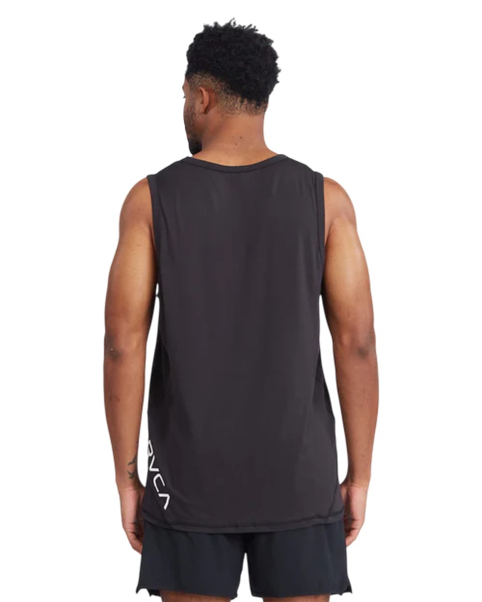 Mens Sport Vent Singlet-Black