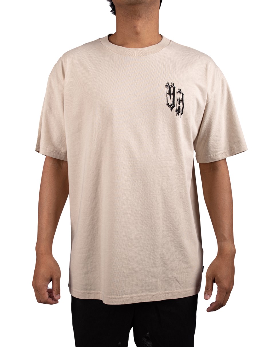 Mens Benj All Seeing Short Sleeve Tee-Beige