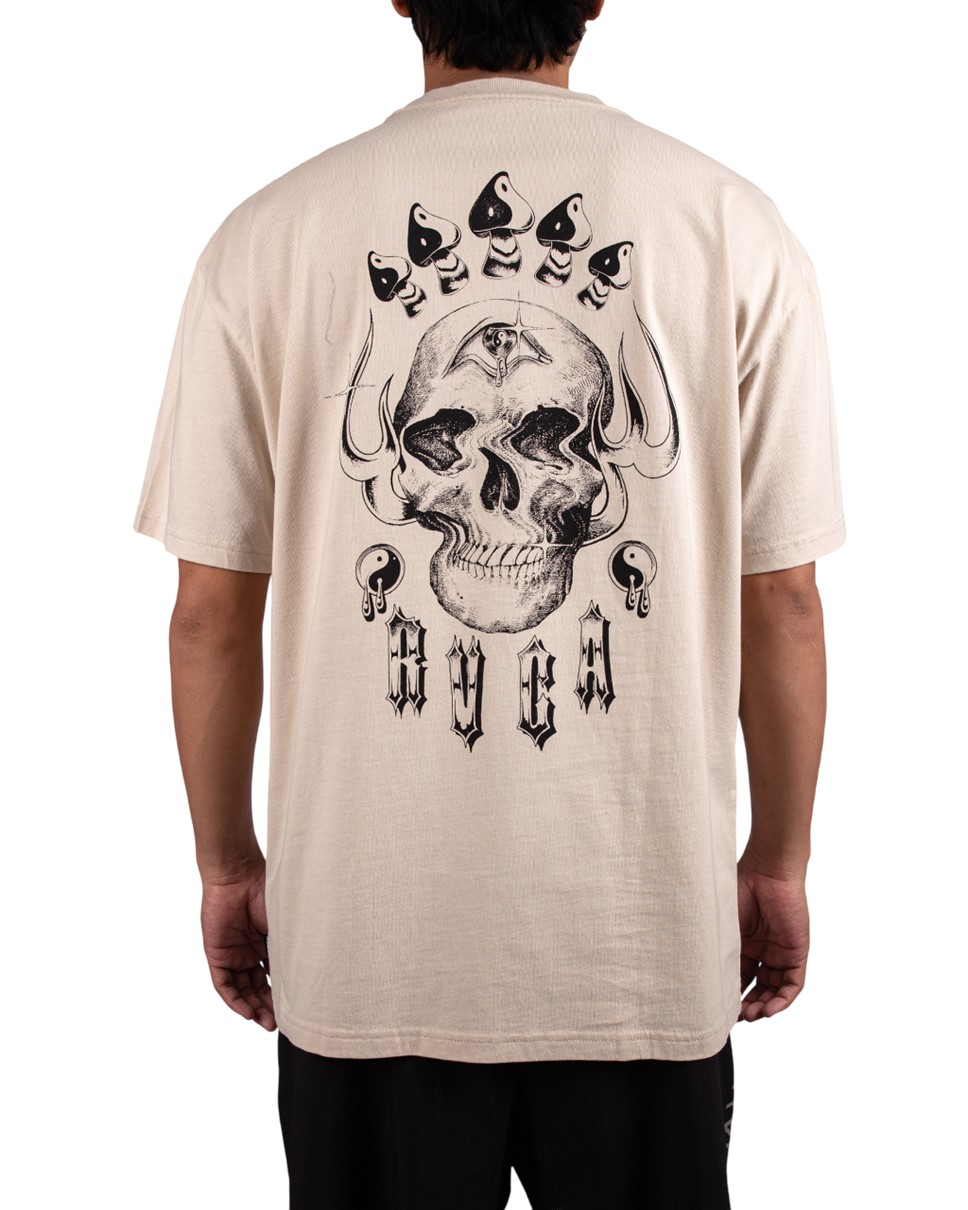 Mens Benj All Seeing Short Sleeve Tee-Beige