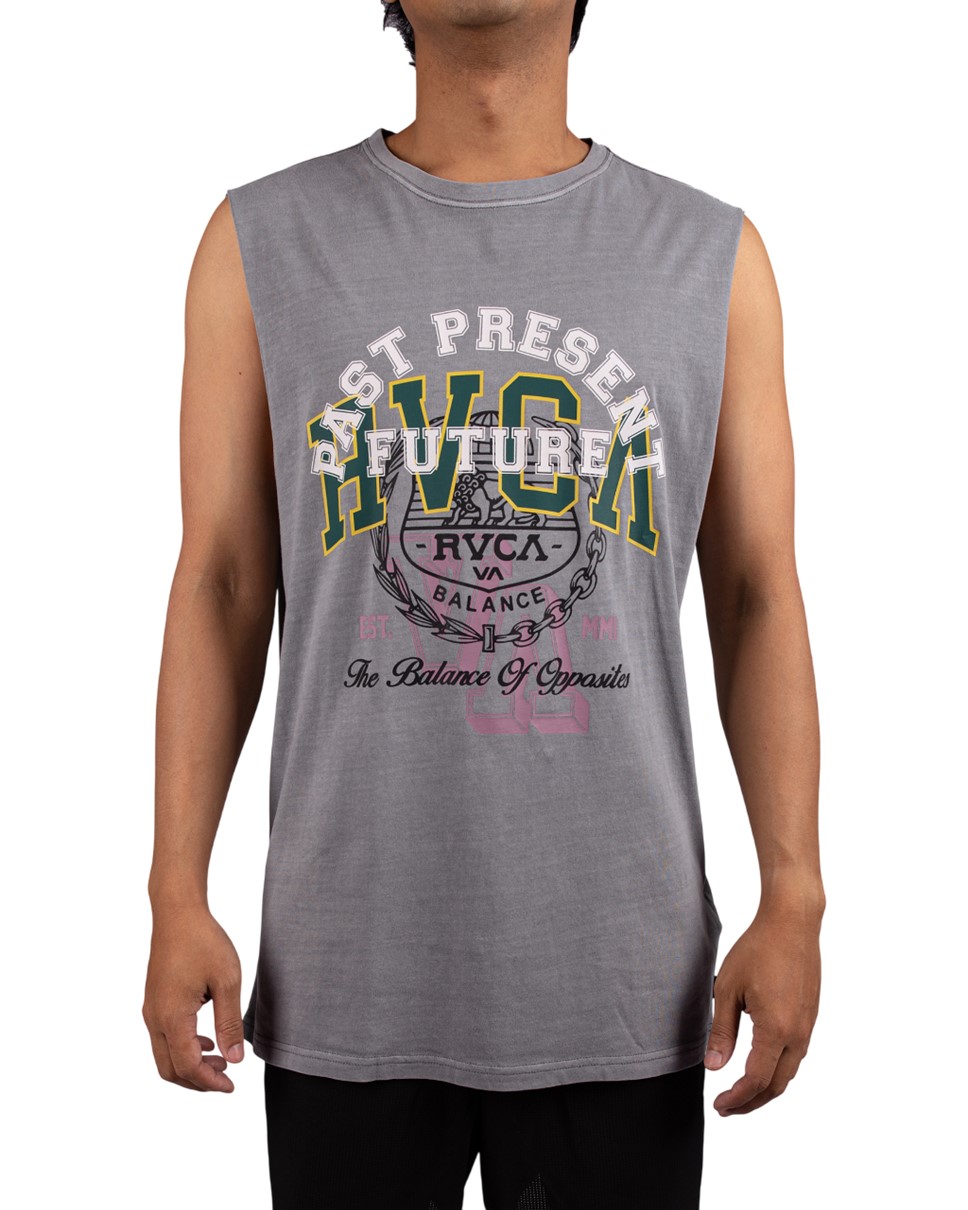 Mens Test Print Muscle-Grey