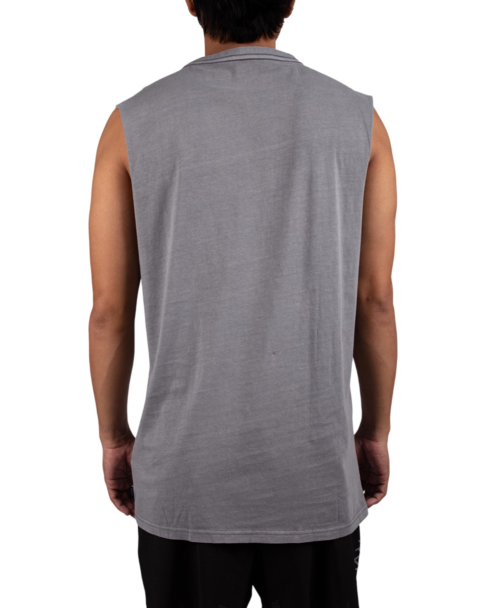 Mens Test Print Muscle-Grey