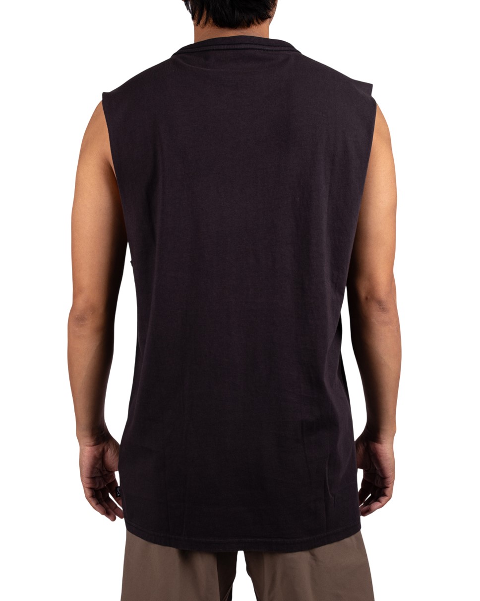 Mens Test Print Muscle-Black