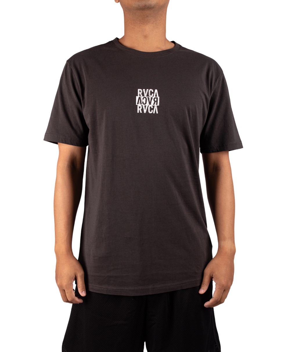 Mens New Stack Short Sleeve Tee-Black