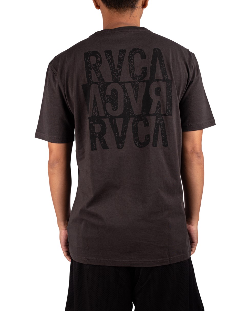 Mens New Stack Short Sleeve Tee-Black