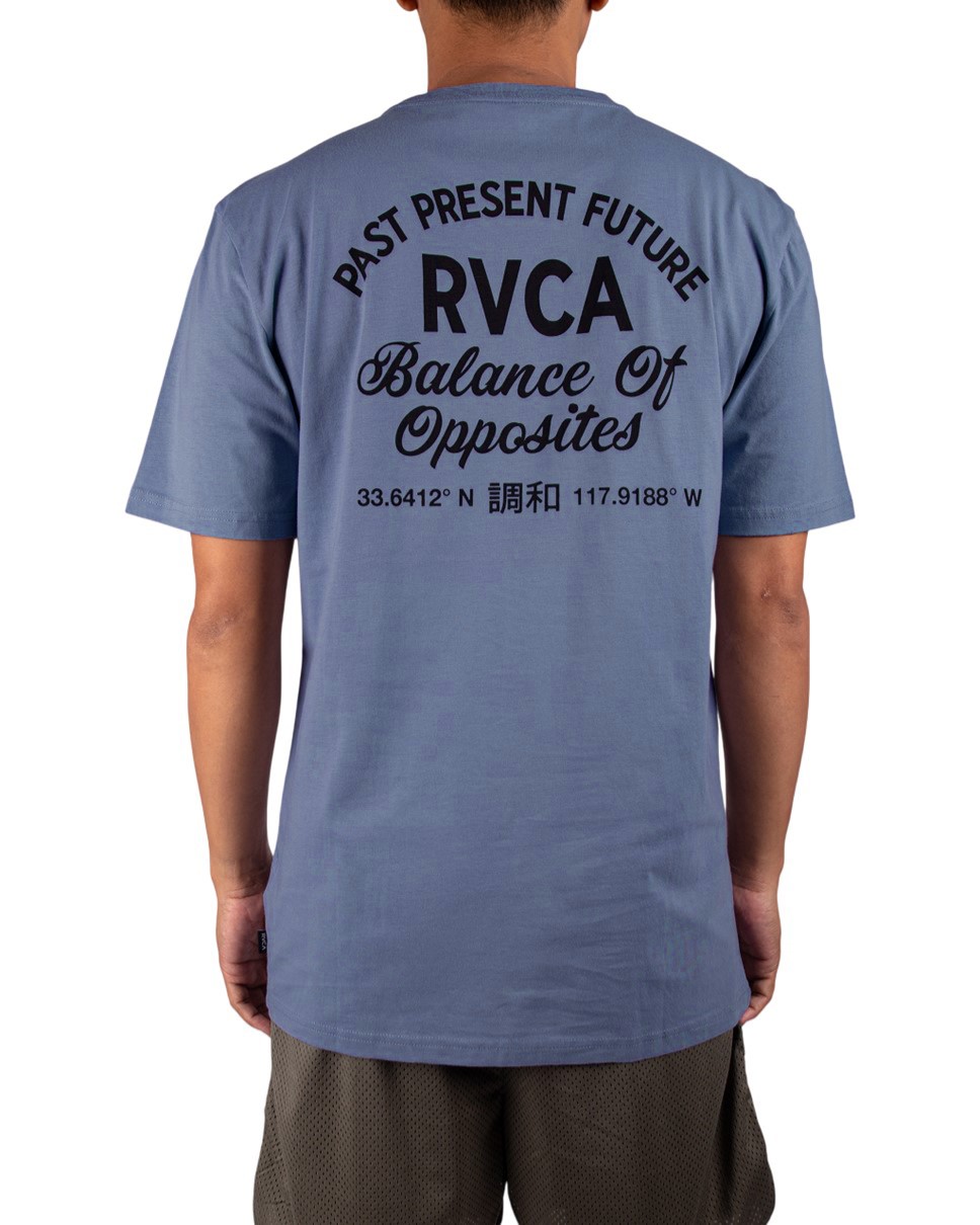 Mens Textfull Short Sleeve Tee-Blue