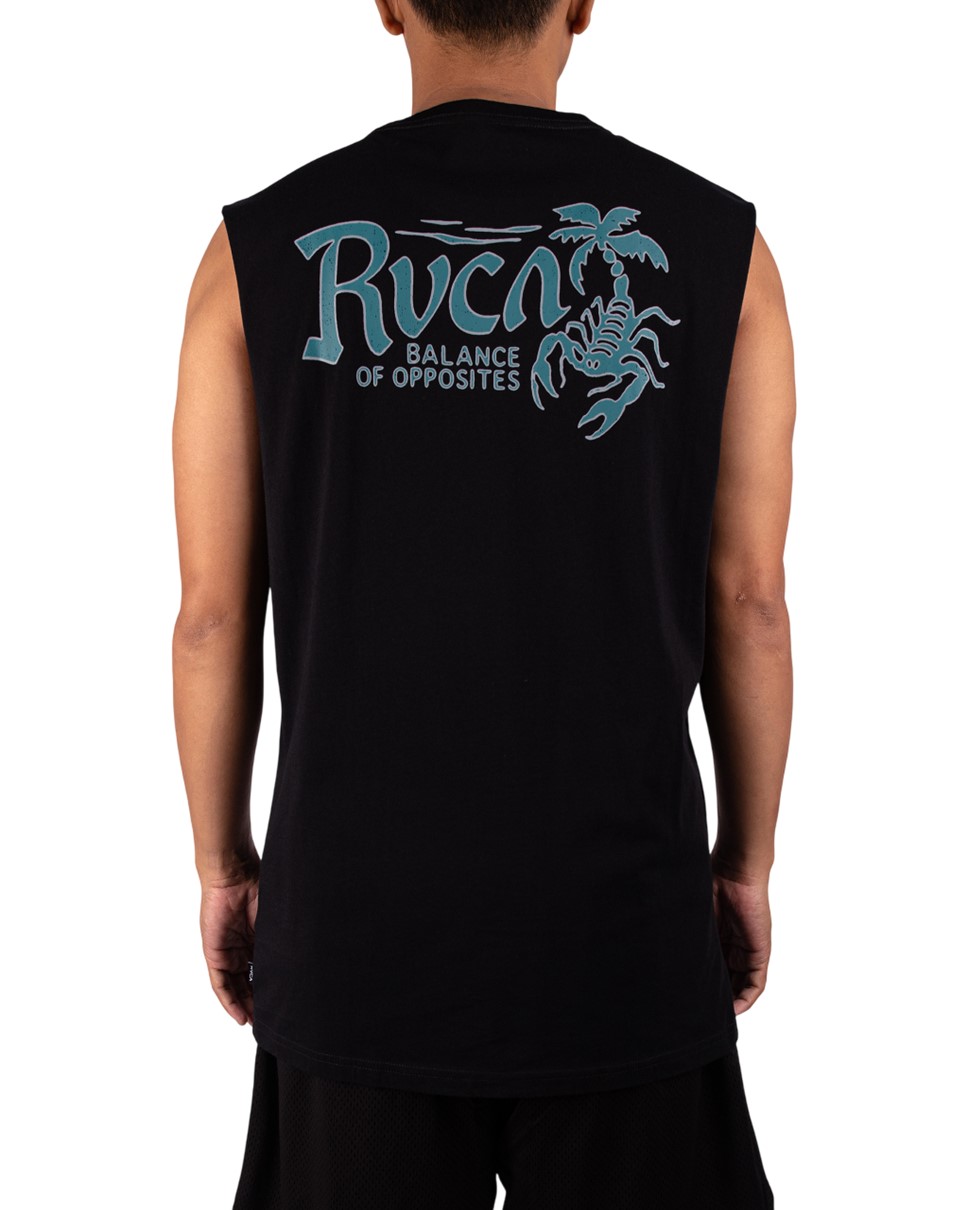 Mens Sting Bay Muscle-Black