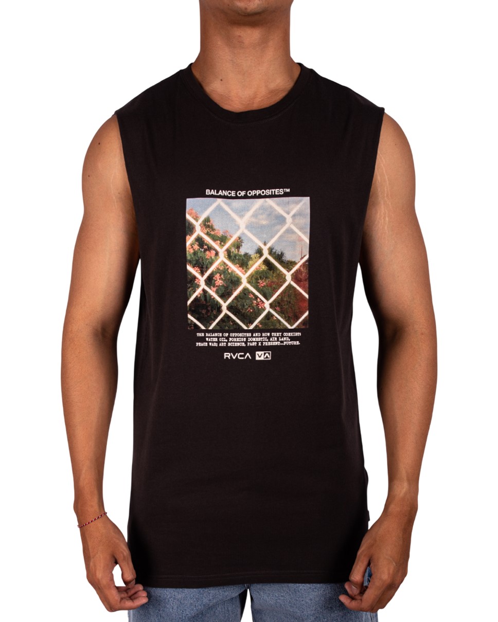 Mens Thru View Muscle-Black